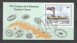 Cuba 1982 Ships, Perf. Sheet, Used AA.014 - Oblitérés