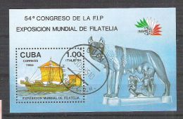 Cuba 1985 Ships, UPU, Perf. Sheet, Used AA.025 - Oblitérés