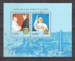 Cuba 1988 Pope, Perf. Sheet, Used AA.054 - Usati