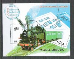 Cuba 1999 Trains, UPU, Perf. Sheet, Used AA.060 - Usati