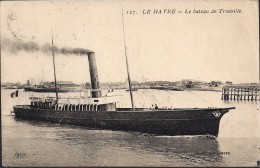 BARCOS, LE HAVRE - LE BATEAU DE TROUVILLE, CIRCULADA EN 1925 - Ferries