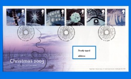 GB 2003-0007, Christmas - Ice Sculptures By Andy Goldsworthy FDC, Llandeilo SHS - 2001-10 Ediciones Decimales