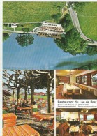 PUIDOUX Restaurant Du LAC DE BRET Doppelkarte Ansichtskarte + Werbekarte - Puidoux