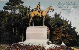 CARTE POSTALE ORIGINALE ANCIENNE COULEUR : MONT CASSEL  STATUE DU MARECHAL FOCH A CHEVAL EN 1928  NORD (59) - Cassel