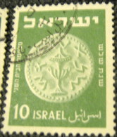 Israel 1950 Jewish Coin 10p - Used - Used Stamps (without Tabs)