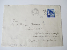 Schweiz 1941 Nr. 376 Einfachfrankatur. Zensurpost. Geöffnet Vom Oberkommando Der Wehrmacht - Cartas & Documentos