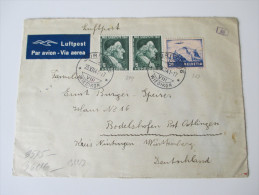 Schweiz 1941 Nr. 387 U. 399 MiF Luftpost / Par Avion. Geöffnet Oberkommando Der Wehrmacht. Zensurpost - Cartas & Documentos