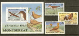 Montserrat 1988 Birds, Religion, Set + Perf. Sheet, MNH N.044 - Montserrat