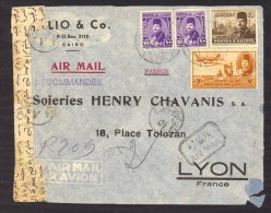 L 005  -  Egypte :  LR Du 28 JL 51 Pour Lyon Avec Censure - Cartas & Documentos