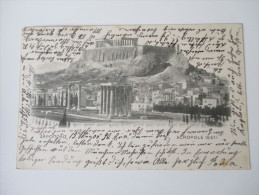 Postkarte Griechenland 1903 Acropole (Est) Gesendet Nach Wangen Im Allgäu - Grèce