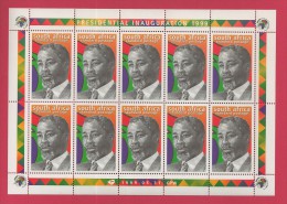 SOUTH AFRICA,  1999 ,  Full Sheet  Of 10 Stamps Each, Thabo Mbeki, Sa1207, F-3806 - Ungebraucht