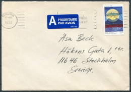 1992 Iceland Reykjavik Airmail Cover - Sweden - Lettres & Documents