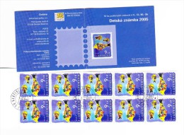 Carnet Pour Les Enfants Poissons 2005 De 10  Timbres C 447 Oblitéré / Booklet Fish 2005  Mi 53 (515) Used - Gebraucht