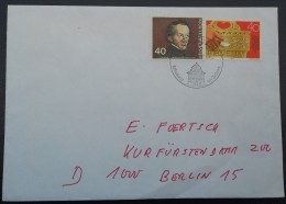 SUISSE - Lettre Du 09/10/1980 Pour Berlin Avec Timbre  Sur L'artisanat Et Timbre Sur Johann Konrad Kern - Cartas & Documentos