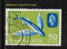 BARBADOS    Scott  # 278  VF USED - Barbados (...-1966)