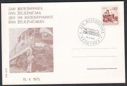 Yugoslavia 1975, Illustrated Card "day Railway Union"  W./ Special Postmark "Beograd", Ref.bbzg - Lettres & Documents