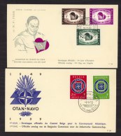 L 145  -  Belgique  :  Mi  1143-45 + 1147-48  (o)  FDC - 1951-1960