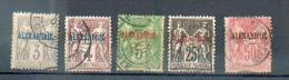 ALEX 109 - YT 3-4-5-11-15 Obli - Used Stamps