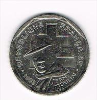 ° FRANKRIJK 2 FRANC 1993  JEAN MOULIN - Gedenkmünzen