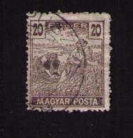 Timbre Oblitéré Hongrie, Récolte Du Blé, 20, 1916 - Gebruikt