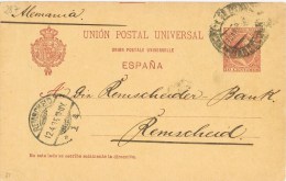 9413. Enter Postal Barcelona 1895. Estafeta De Cambio - 1850-1931