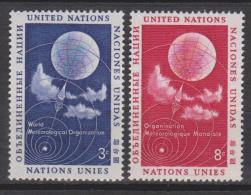 Nations-Unies (New York) N° 55 - 56 *** Organisation Météorologique Mondiale  - 1957 - Nuovi