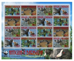 (WWF-450) W.W.F. Antigua & Barbuda Caribbean Coot MNH Sheetlet 2009 - Nuovi