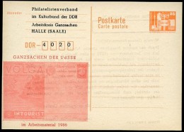 DDR P87-1-88 C1 Postkarte ZUDRUCK Ganzsachen UdSSR ABKLATSCH 1987 - Privatpostkarten - Ungebraucht