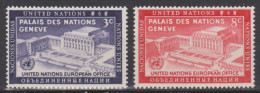 Nations-Unies (New York) N° 31 - 32 *** Palais Des Nations GENEVE - 1954 - Unused Stamps