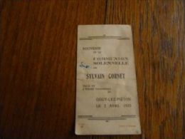 Souvenir Communion S Cornet Gouy Lez Piéton 1933 - Comunioni