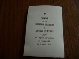 Souvenir Communion M Stassin Godarville 1973 - Kommunion Und Konfirmazion