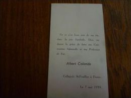 Souvenir Communion A Calande Fosses La Ville 1959 - Kommunion Und Konfirmazion