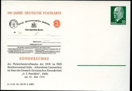 DDR PP9 D2/013a Privat-Postkarte 100 JAHRE POSTKARTE HALLE 1970 NGK 10,00 € - Privatpostkarten - Ungebraucht