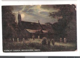 Wormley Church Nr BROXBOURNE HERTS USED 1910 POSTCARD - Hertfordshire