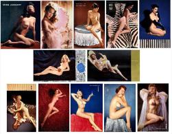 Playmate Playboy  COLLECTION 1954 (12 GIRLS)  - Cartel Affiche - Size:15x18 Cm. Aprox. - Kleinformat : 1941-60