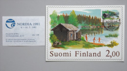 Finnland 810y Yt 775 Fa 813, Maximumkarte MK/CM, SST NORDIA ´81 Mit Eintrittskarte, Sauna An Binnensee - Cartes-maximum (CM)