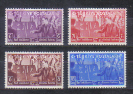 Turkey Mi 1037-1040 Ataturk As Teacher , 4 Values From Set 1938  MNH - Unused Stamps