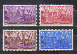 Turkey Mi 1037-1040 Ataturk As Teacher , 4 Values From Set 1938  MNH - Neufs