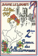 Carte Pub BAUME-LES-DAMES 25, 2ème Bourse Des Collectionneurs -  21 Mai 1989 - Baume Les Dames
