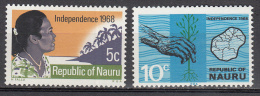 Nauru    Scott No .86-87     Mnh    Year  1968 - Nauru