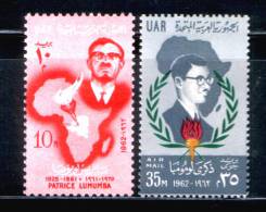 EGYPT / 1962 / PATRICE LUMUMBA / MAP / AFRICA / TORCH / MNH / VF - Unused Stamps