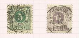 Suède N°18(A) Et 19(A) Côte 6.75 Euros - Used Stamps