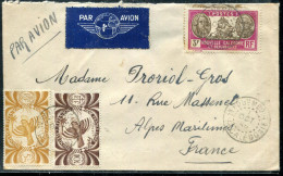 NOUVELLE CALÉDONIE - N° 158 + 241 + 242 / LETTRE AVION DE POUEMBOUT LE 1/10/1948 , POUR LA FRANCE - TB - Brieven En Documenten