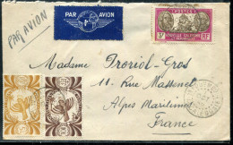 NOUVELLE CALÉDONIE - N° 158 + 241 + 242 / LETTRE AVION DE POUEMBOUT LE 1/10/1948 , POUR LA FRANCE - TB - Covers & Documents