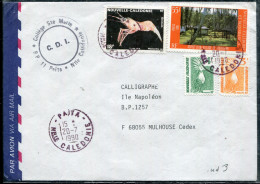 NOUVELLE CALÉDONIE - N° 493 & 494 + 515 + 576 / LETTRE AVION DE PAITA LE 20/7/1990 , POUR LA FRANCE - TB - Storia Postale