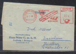 Germany  Cover Posted 1953 Freiburg  , Slogan Verlag Hans Witte Lehrmittel Bucher - Brieven En Documenten