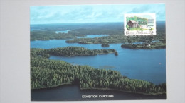 Finnland 810y Yt 775 Fa 813, Maximumkarte MK/CM, SST STAMPEX´86, Sauna An Binnensee - Maximum Cards & Covers