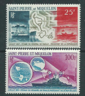 St Pierre Et Miquelon P A N° 38 / 39  X Voyage Du Général De Gaulle, La Paire Trace De Charnière Sinon TB - Nuevos