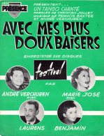 Delcampe - Partition Musicale, Avec Mes Plus Doux Baisers, Un Tango Chanté,  FRAIS FR : 1.60€ - Spartiti