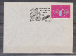Plic Cu Timbru Si Stampila O.N.U. 1985 - Lettres & Documents